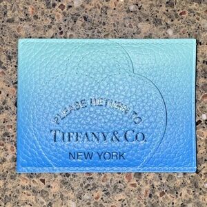 Tiffany & Co. "Return to Tiffany" Ombre Card Case / Slim Wallet Blue Gradient